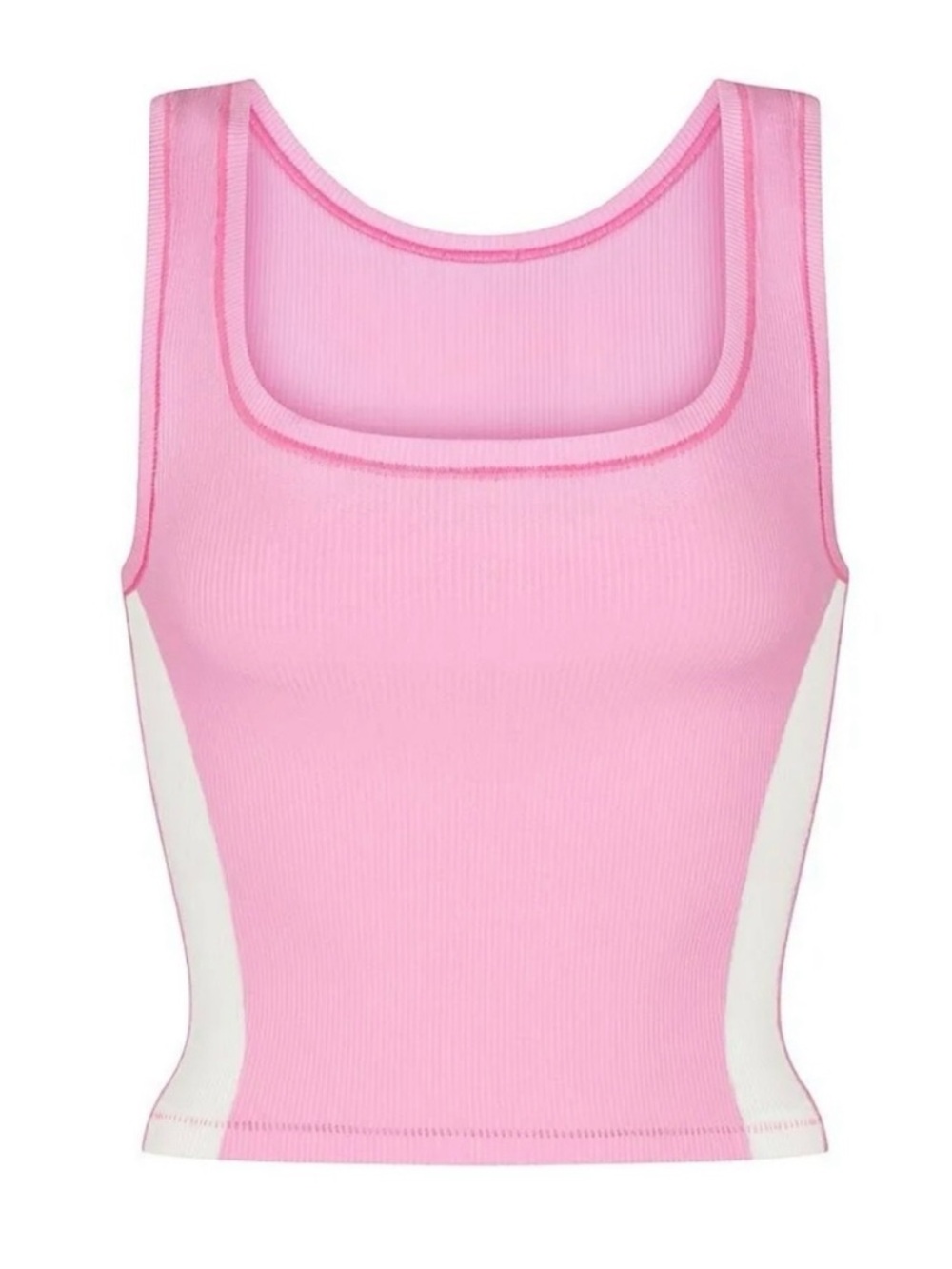 Skims Cotton Rib Tank - Bubblegum Pink